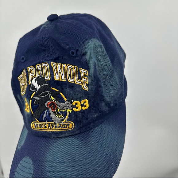 Disney Store Big Bad Wolf Custom Bleach Splatter Dad Hat OS - Picture 3 of 8